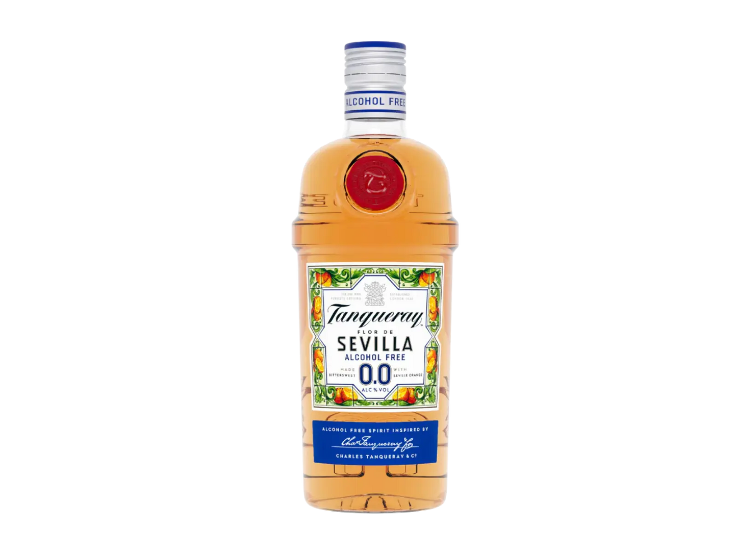 Tanqueray Flor de Sevilla 0.0% - Alkoholfri gin med smagen af solmodne appelsiner.
